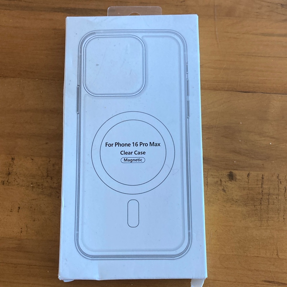 Transparent Magnetic Case for Phone 16 Pro Max.